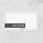 Minimalistischer Beruflicher Unternehmer Visitenkarte (Vorderseite)