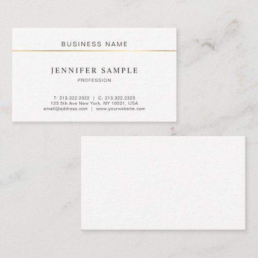 Minimalistischer beruflicher visitenkarte (Vorne/Hinten)