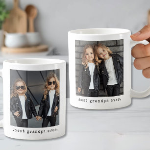 Minimalistischer Best Grandpa Ever Vollfoto Kaffeetasse