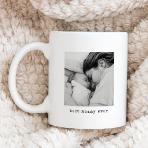 Minimalistischer Best Mommy Ever Foto Kaffeetasse