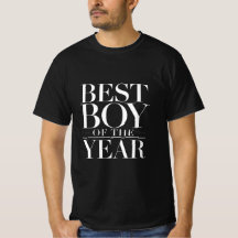 Minimalistischer bester Junge des Jahres schwarzes