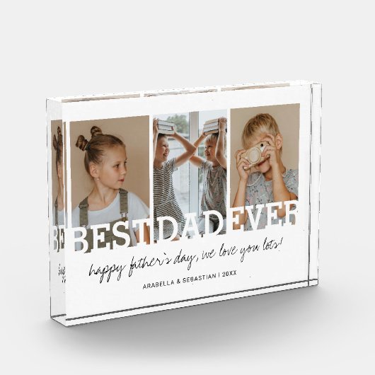 Minimalistischer bester Vater je Foto (Links)