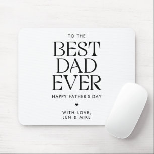 Minimalistischer bester Vater je Moderner Vatertag Mousepad