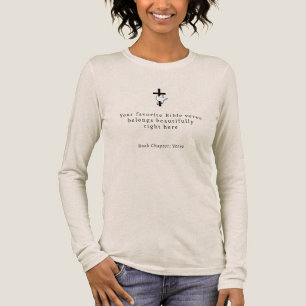 Minimalistischer Bibelvers mit Kreuz Tri-Blend Shirt