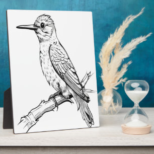 Minimalistischer Bird Illustration Line Art Fotoplatte