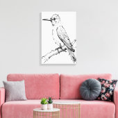 Minimalistischer Bird Illustration Line Art Leinwanddruck (Insitu (Wohnzimmer))