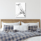Minimalistischer Bird Illustration Line Art Leinwanddruck (Insitu (Schlafzimmer))