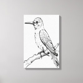 Minimalistischer Bird Illustration Line Art Leinwanddruck