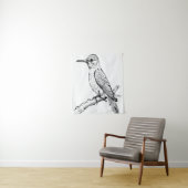 Minimalistischer Bird Illustration Line Art Wandteppich (Beispiel)