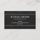 Minimalistischer Black Driver Visitenkarte (Rückseite)