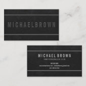 Minimalistischer Black Driver Visitenkarte (Vorne/Hinten)