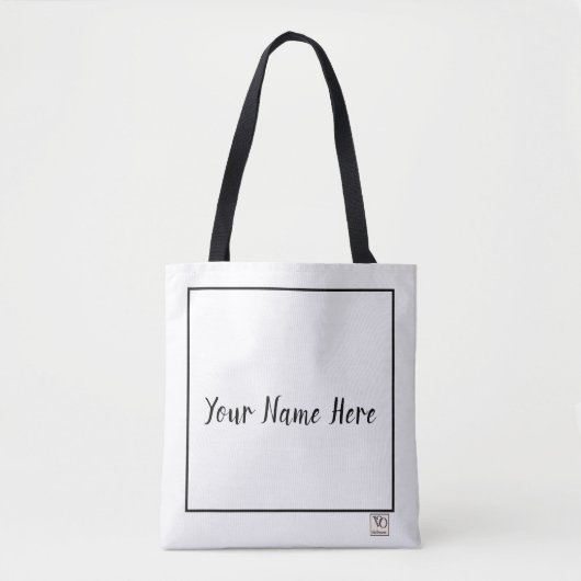 Minimalistischer Black Name Shopping oder Cross Bo Tasche (Vorderseite)