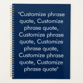 Minimalistischer, blau-weiß-benutzerdefinierter Te Planer (Vorderseite)