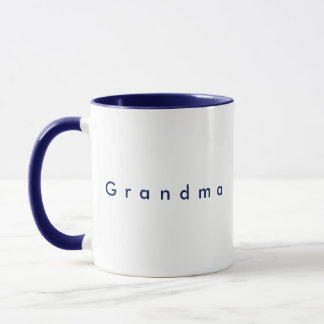 Minimalistischer Blauer Benutzerdefinierter Text O Tasse