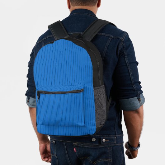 Minimalistischer blauer geometrischer benutzerdefi bedruckter rucksack (Insitu (Modell))