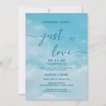 Minimalistischer blauer Himmel, einfach Liebe, Cas