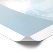 Minimalistischer blauer Kreis-Kunstprint - Weiche Poster (Ecke)