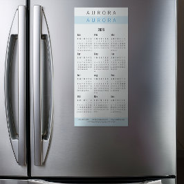 Minimalistischer blauer Magnetkalender mit zwei To Magnetkarte