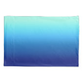 Minimalistischer Blauer Ozean strahlend Kissenbezug (Rückseite-Links)