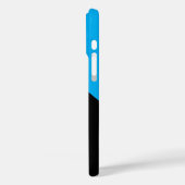 Minimalistischer Blauer/Schwarzer Streifen - Perso Case-Mate iPhone Hülle (Rückseite / Links)