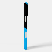 Minimalistischer Blauer/Schwarzer Streifen - Perso Case-Mate iPhone Hülle (Rückseite / Rechts)