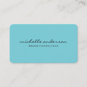 Minimalistischer blauer Text Visitenkarte