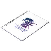 Minimalistischer blauer Tinte Samurai Krieger Spir Notizblock (Linke Seite)