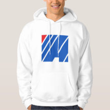 Minimalistischer blauer und roter geometrischer St