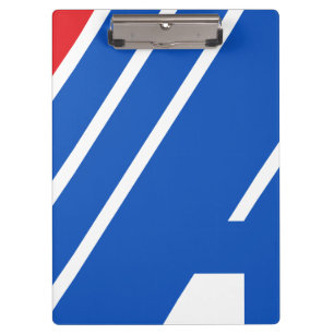 Minimalistischer blauer und roter geometrischer St Klemmbrett