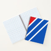 Minimalistischer blauer und roter geometrischer St Notizblock (Innenseite)