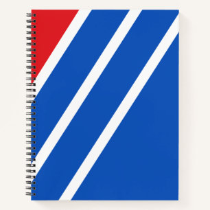 Minimalistischer blauer und roter geometrischer St Notizblock