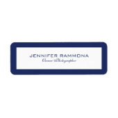 Minimalistischer, blauer und weißer Rand (Vorne)