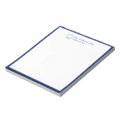 Minimalistischer blauer Zahn personalisierter Zahn Notizblock (Rotiert)
