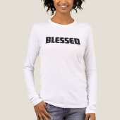Minimalistischer BLESSED Psalm 119:1 Christlicher Tri-Blend Shirt (Vorderseite)