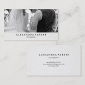 Minimalistischer Blick mit Ihrem Foto für Visitenkarte (Vorne/Hinten)