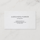 Minimalistischer Blick-vertikales Foto für Visitenkarte (Rückseite)