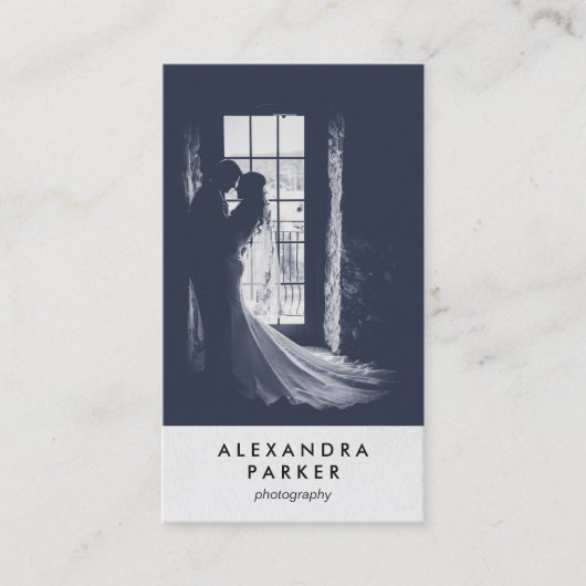 Minimalistischer Blick-vertikales Foto für Visitenkarte (Vorderseite)