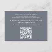 Minimalistischer Blue-Foto-QR-Code Begleitkarte (Vorderseite)