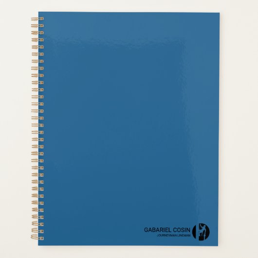 Minimalistischer Blueprint-Leitungsmonteur Planer (Vorderseite)