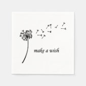 Minimalistischer blühender Löwenzahn Serviette (Vorderseite)