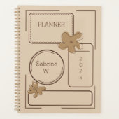 Minimalistischer Blumen-Notiz-Hintergrund Planer (Vorderseite)