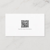 Minimalistischer Blumen-QR-Code Visitenkarte (Rückseite)