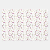 Minimalistischer Blumengarten Themenabend Gefallen Geschenkpapier Set (Vorderseite 2)