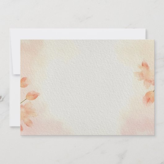 Minimalistischer Blumenhintergrund Einladung (Vorderseite)