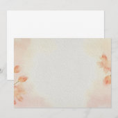 Minimalistischer Blumenhintergrund Einladung (Vorne/Hinten)