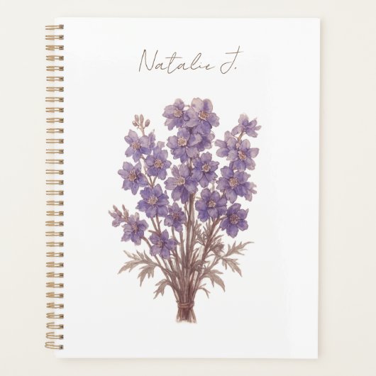 Minimalistischer Blumenplaner, personalisierter La Planer (Vorderseite)