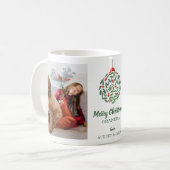 Minimalistischer Blumenstrauß | 2 Foto Collage Wei Kaffeetasse (Vorderseite Links)