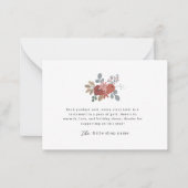 Minimalistischer Blumenstrauß für kleine Unternehm Mitteilungskarte (Vorderseite)