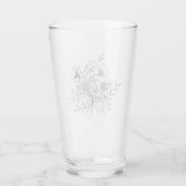 Minimalistischer Blumenstrauß Glas (Rückseite)