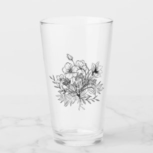 Minimalistischer Blumenstrauß  Glas